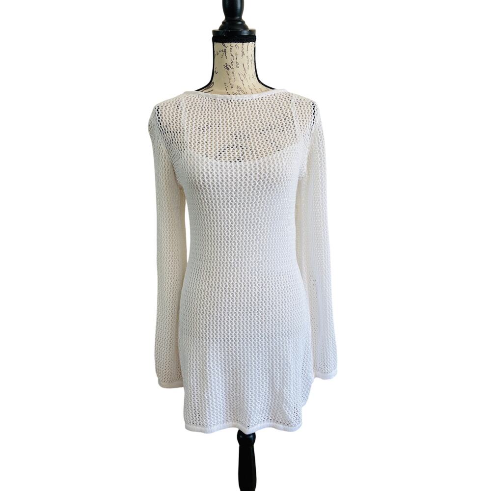 NWT Loucia Amalfi Crochet Beach Summer Dress White SIZE MED - Reg Price $89